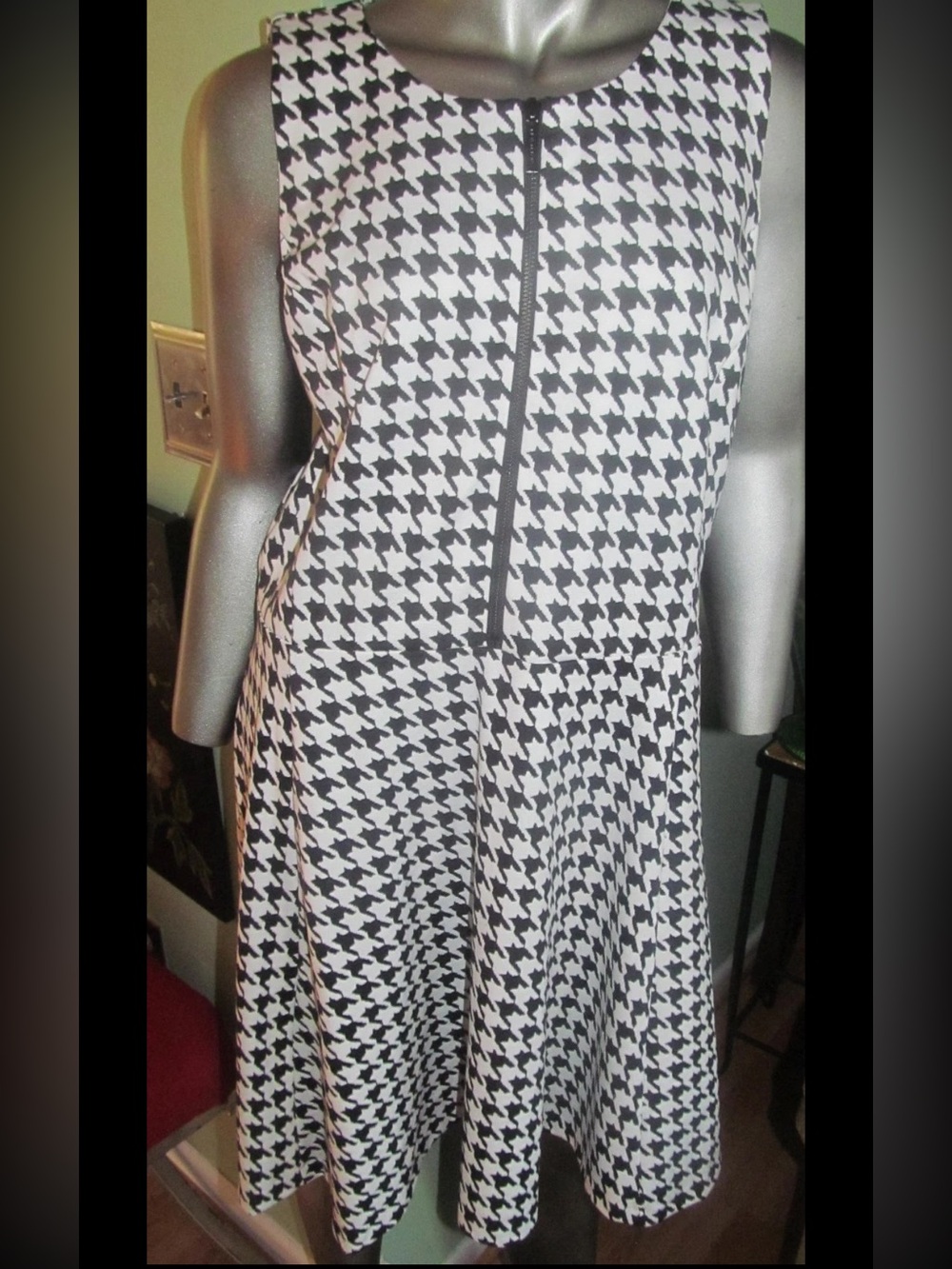MICHAEL KORS BLACK AND WHITE HOUNDSTOOTH Dress MSRP $130